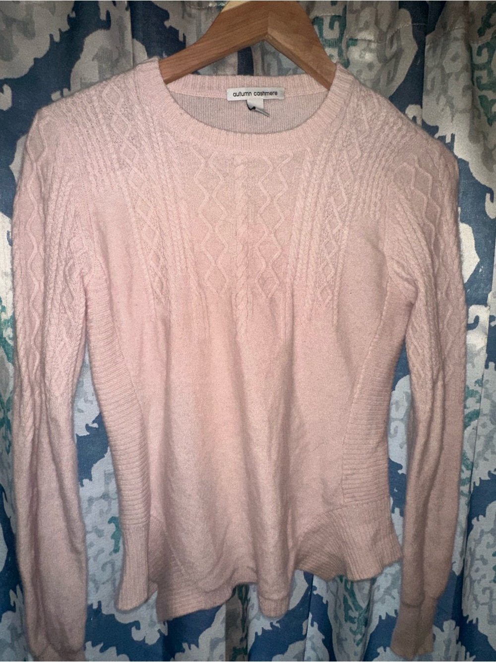 Autumn Cashmere 100% Cashmere Sweater M | Luxury Soft Knit Light Pink